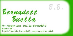 bernadett buella business card
